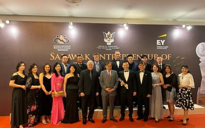 Dato Chris honoured for his exceptional entrepreneurial leadership at the prestigious Sarawak State Entrepreneur of the Year Awards 2022